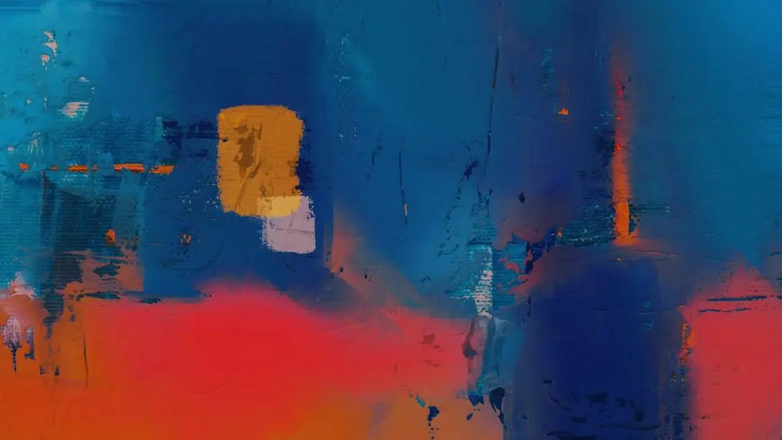 Abstract painting with blue, orange, and yellow colors illustrating acetylcholine benefits.