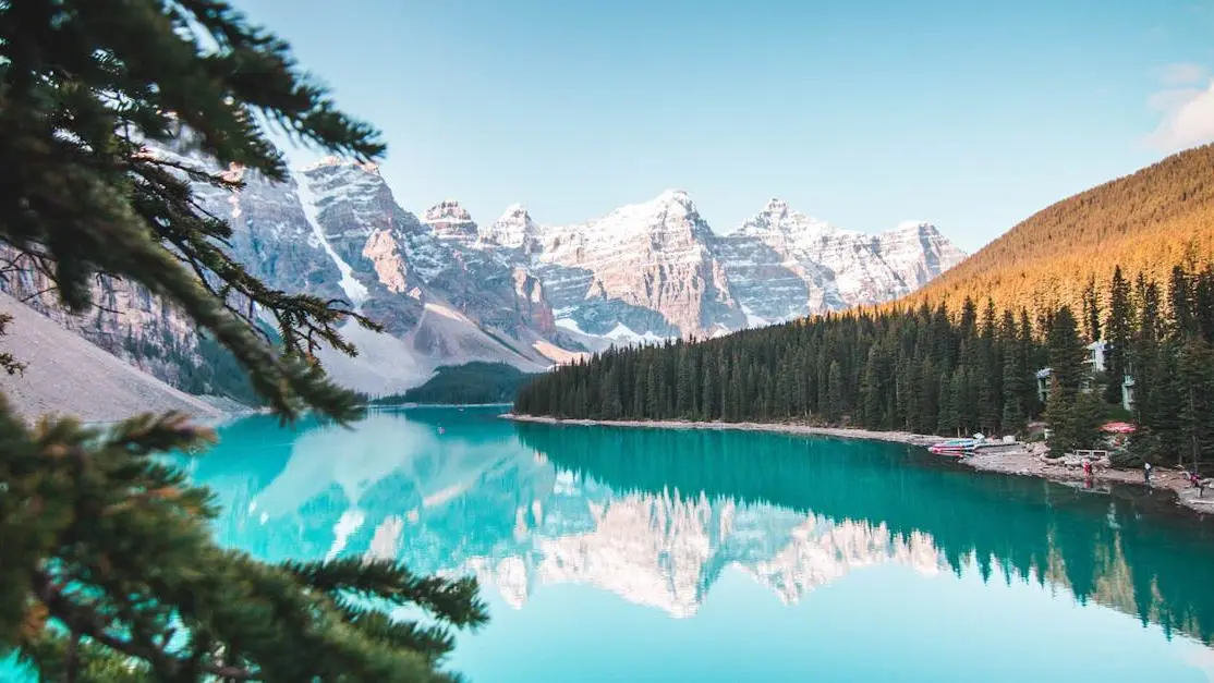 Moraine Lake with turquoise waters and mountain backdrop promoting GABA nootropics benefits.