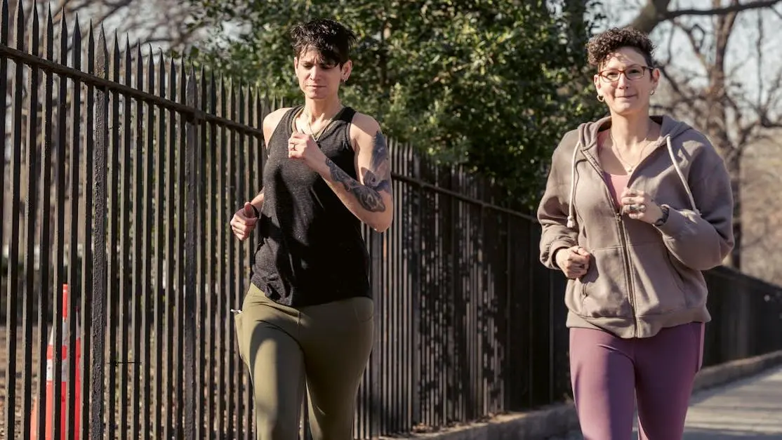 Women jogging together, illustrating how to build stamina fast.