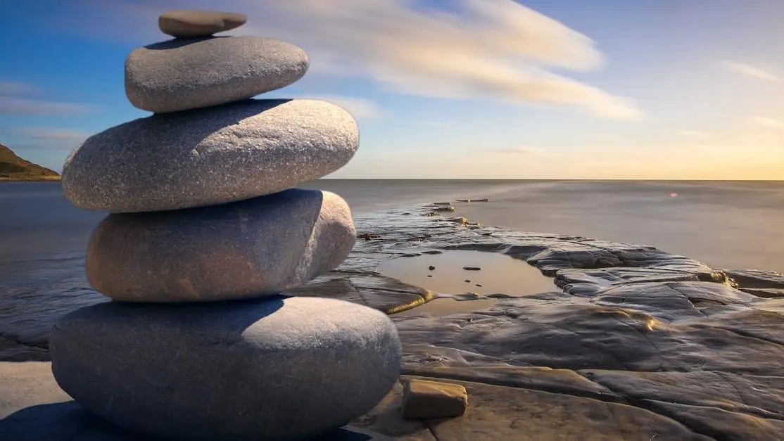 Balanced stones symbolizing natural ways to increase focus and concentration